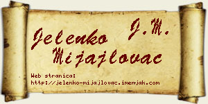 Jelenko Mijajlovac vizit kartica